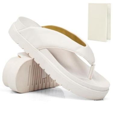 Imagem de Papete Feminina Asa Delta Sandália Chinelo De Dedo Casual Flat Moda Blogueira Conforto +Porta Cartão-Feminino