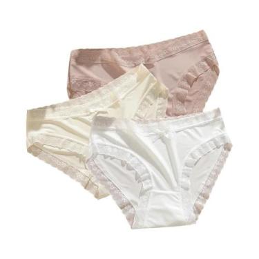 Imagem de Conjunto De 3 Calcinhas Ultra Finas E Respiráveis Em Seda De Gelo Com 
