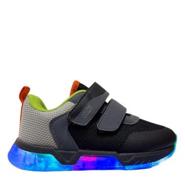 Imagem de TÊNIS LUZINHA LED INFANTIL KLIN LIGHT PRETO CALCE FÁCIL-Masculino