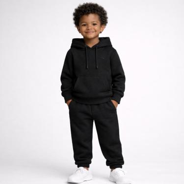 Imagem de Conjunto Moletom Infantil Canguru Menino Blusa e Calça Ajustável-Masculino