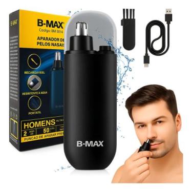 Imagem de Aparador de Pelos Nasal e Orelhas B-Max C-074 Sem Frio Recarregavel de