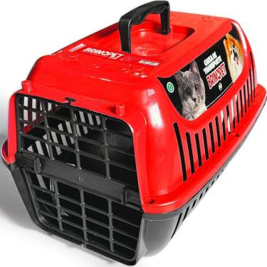 Imagem de Caixa de Transporte para Pets OEM No2 para Gatos e Cães em Polipropileno Vermelho 1 Uni...