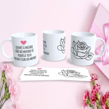 Imagem de Caneca de Porcelana Estampa 16 Personalizada Dia das Mães Presente Criativo para Café O...