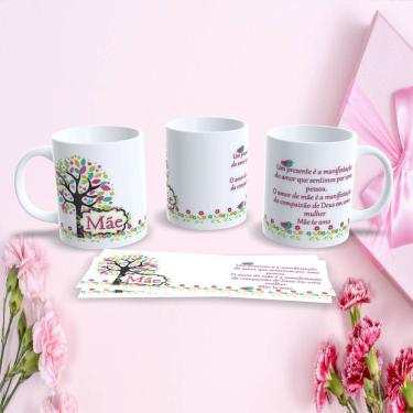 Imagem de Caneca de Porcelana 325ML Mães Estampa 128 Presente Dia das Mães Apta para micro-ondas...