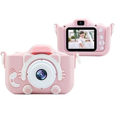Imagem de Câmera Infantil Digital Cachorrinho Gatinho Que Fotografa e Filma em 1080p Display 2 Polegadas Rosa OEM