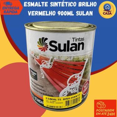 Imagem de Tinta Esmalte Sintético Brilhante Vermelho 900ml  Sulan Tintas