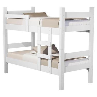 Imagem de Beliche Solteiro MDF 199X95 cm Leticia Decmade - Milani Store, Branco