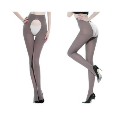 Imagem de Meia-calça De Veludo plus Size 130KG 120D Cintura Alta Quente Elástica