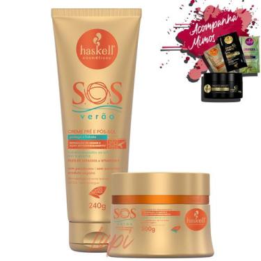 Imagem de Kit Haskell S.O.S Verao Creme 240g E Mascara Girassol 300g