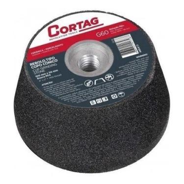 Imagem de Rebolo Tipo Copo Cônico Para Esmerilhadeira Desbaste Cortag - Congratu