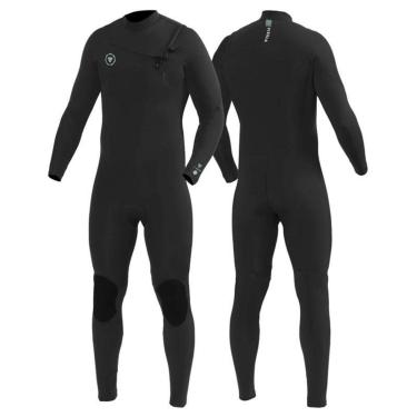 Imagem de Long John Vissla Seven Seas 3/2 Chest Zip Black-Unissex