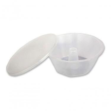 Imagem de Forma para Mini Pudim Descartável Forma Forno Microondas 120ml com Tampinha Transparent...