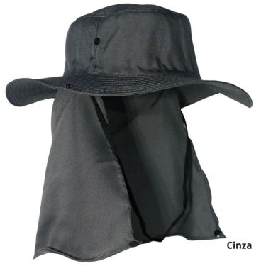 Imagem de Kit 2 Chapéu Pescador Australiano Oem Adulto em 100% Poliéster Cinza com Proteção de Nu...