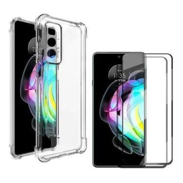 Imagem de Capa Capinha Case Premium Anti Impacto + Película Vidro 3D MOTO EDGE 2