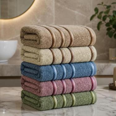 Imagem de Kit com 5 Toalhas Banhão Classic Felpuda 78x150Cm Appel