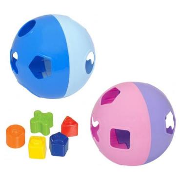 Imagem de Bola Infantil didática com formas geométricas Coloridas educativa para
