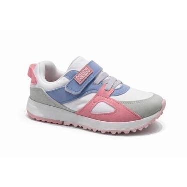 Imagem de Tênis Infantil Feminino Klin Walk Mini-216 Pink/Azul Tamanho:23Cor:Pin