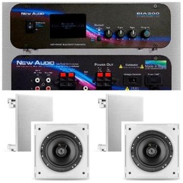 Imagem de Amplificador New Áudio BIA 200 BT 2.1+4 Cxs Frahm 6CX Branca - New Aud