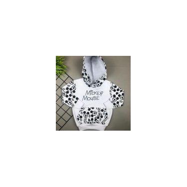 Imagem de Moletom Canguru c/ Capuz Para Bebê Branco Mickey - TAM. 01 - BABY & H 