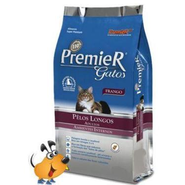 Imagem de Ração Premier Gatos Ambientes Internos Pelos Longos Frango Adultos 7,5