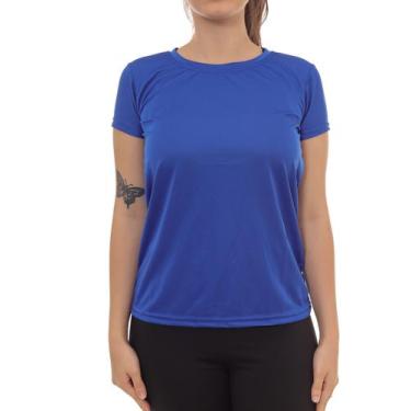 Imagem de Camiseta Feminina Dry Fit Lisa Básica Poliéster Academia Fitness - Per