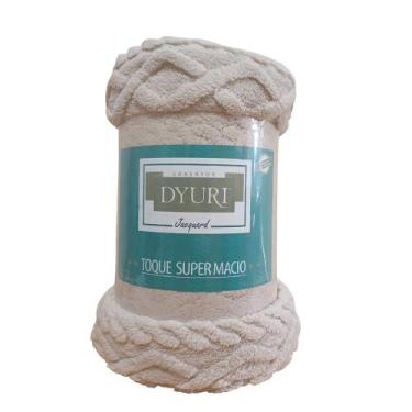 Imagem de Cobertor de Microfibra Casal Dyuri Tricot - Jolitex, BEGE