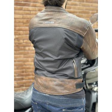Imagem de Jaqueta Moto CE Couro Bovino com Forro Impermeável Removível - KUSTOM 