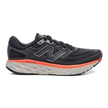 Imagem de Tênis New Balance Fresh Foam X Evozv4 Masculino, 39, Preto, Coral neon