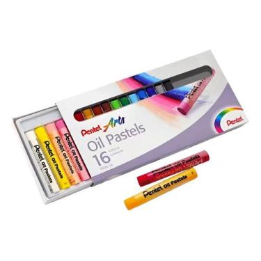 Imagem de Giz Pastel Oleoso para Desenhar 16 Cores - PENTEL - PHN16