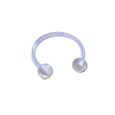 Imagem de Piercing Ferradura de Silicone Transparente Bioflex Flexível  Discreto