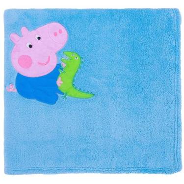 Imagem de Cobertor manta infantil soft bordada microfibra peppa pig 1,75m x 1,00