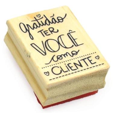 Imagem de Carimbo Arte Fácil Gratidão Ter Você Como Cliente CA-884 - 4,1 X 5,6 C