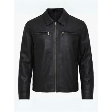 Imagem de Jaqueta Masculina Couro PU 49076 - Mosaico, GG, Preto