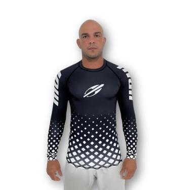 Imagem de Rash Guard Jiu Jistu Mormaii Preto com Branco, M