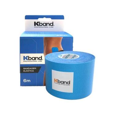 Imagem de Bandagem Elástica Adesiva Kinesio Kband Azul 5cmX6m - 01 und