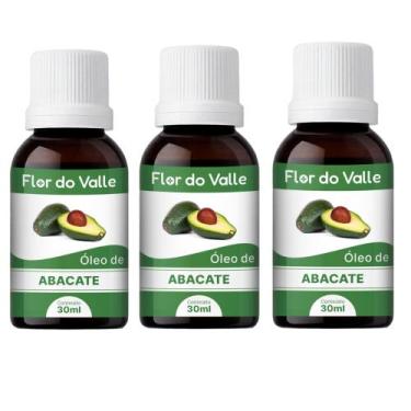 Imagem de Óleo Vegetal De Abacate 30ml Flor Do Valle - Essencial, 3 Unidades