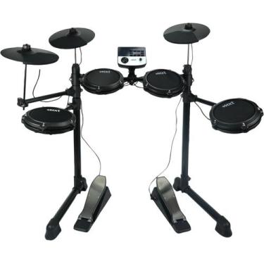 Imagem de Bateria Eletrônica 7 Pads Midi Usb 165 Timbres Para Adultos E Crianças