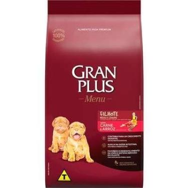 Imagem de Ração GranPlus Menu Carne e Arroz para Cães Filhotes 3kg - Gran Plus