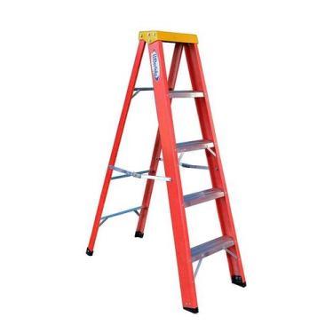 Imagem de Escada Tesoura 1.5 m Alumínio/Fibra 5 degraus WBertolo TAF 5