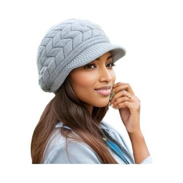Imagem de Gorro Retro De Inverno Para Mulheres, Quente E Fashion, Ideal Para Esq
