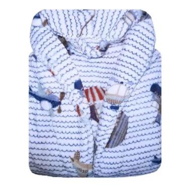 Imagem de Roupão Infantil Microfibra M Camesa, Barcos, M