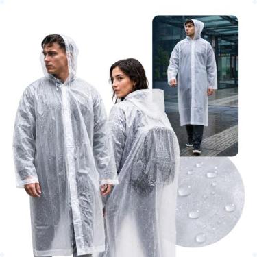 Imagem de Kit 3 Capa De Chuva Impermeável Pvc Capuz Reforçada Adulto - Hxt
