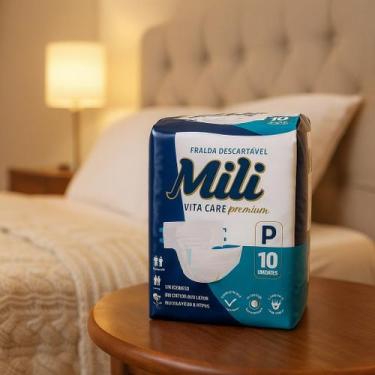 Imagem de Fralda Geriátrica Adulto Mili Vita Care Tamanho P, 1 Pacote com 10 Fra