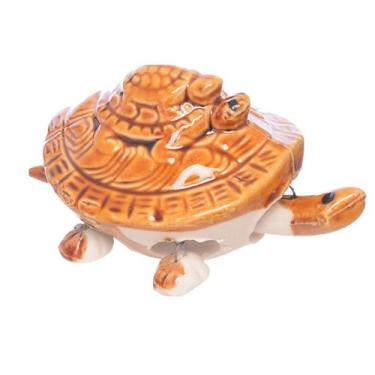 Imagem de ENFEITE DE PORCELANA TARTARUGA C/2 FILHOTES 7X5X4CM Cor:modelo 1 - sut