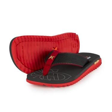 Imagem de Chinelo Kenner Kivah Flamengo Oficial Preto Vermelho, 44/45