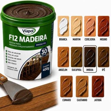 Imagem de Massa F12 Calafetar Para Madeira MDF Assoalho Correção Reparo Acabamen