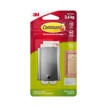 Imagem de COMMAND 3M Suporte para Quadros Adesivo Removível Jumbo Metálico 1 Unidade
