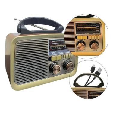 Imagem de Rádio Am Fm Antigo Retrô Vintage Antigo Bluetooth Pen Drive - Congratu