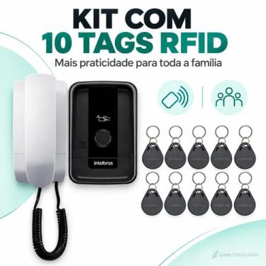 Imagem de Porteiro Eletrônico Intelbras IPR 1010 ID com 10 Tags RFID