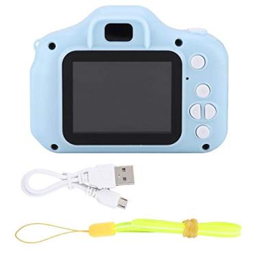 Imagem de X2 Mini câmera de vídeo portátil infantil, tela colorida IPS de 2 polegadas, câmera infantil, 1080p, presente de aniversário de Natal e ano novo para meninas (azul)